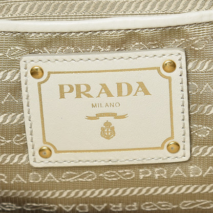 Prada Jacquard Logo Tote Corda Talco 9 of 16