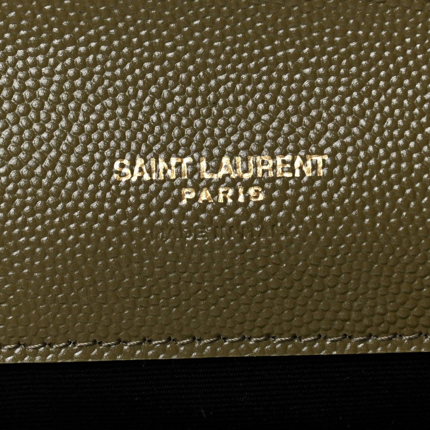 Grain De Poudre Textured Mixed Matelasse Triquilt Monogram Clutch Vert Kaki