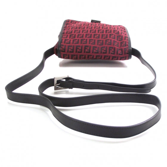 Fendi Zucchino Small Messenger Bag Red 5 of 9