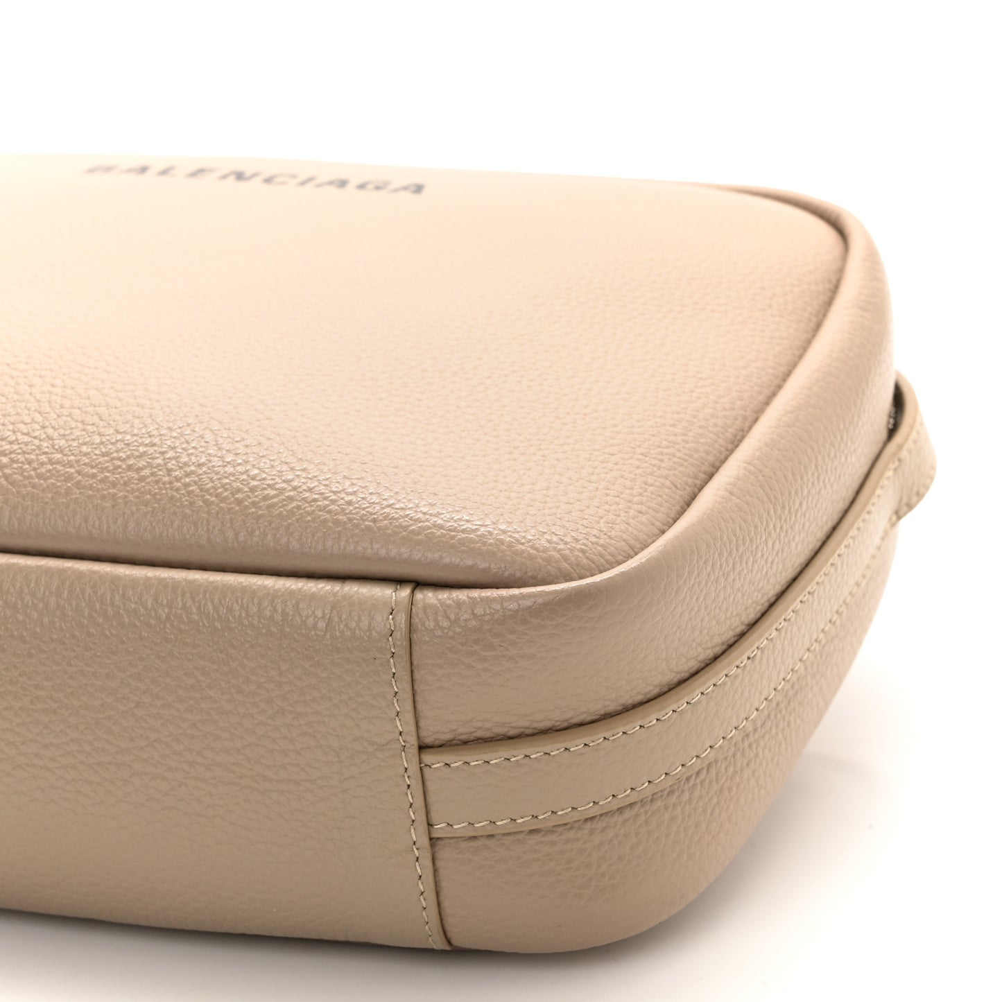 Calfskin Logo M Everyday Camera Bag Beige
