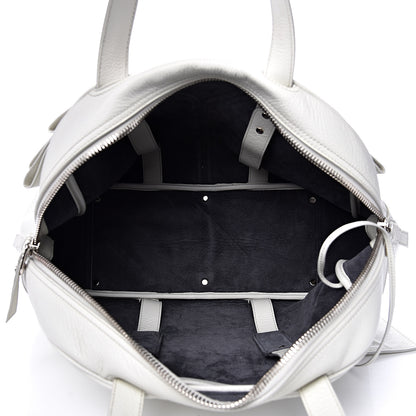 Saint Laurent Calfskin Large Y Bow Tote White 4 of 10