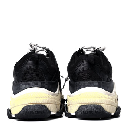 Balenciaga Fabric Mesh Womens Triple S Sneakers 38 Black Yellow 2 of 5