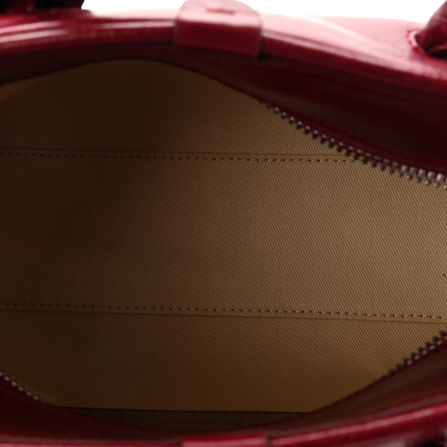 Jacquemus Shiny Calfskin Small Turismo Bag Burgundy 5 of 10