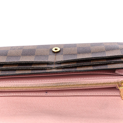 Louis Vuitton Damier Ebene Sarah Wallet NM Rose Ballerine 15 of 18