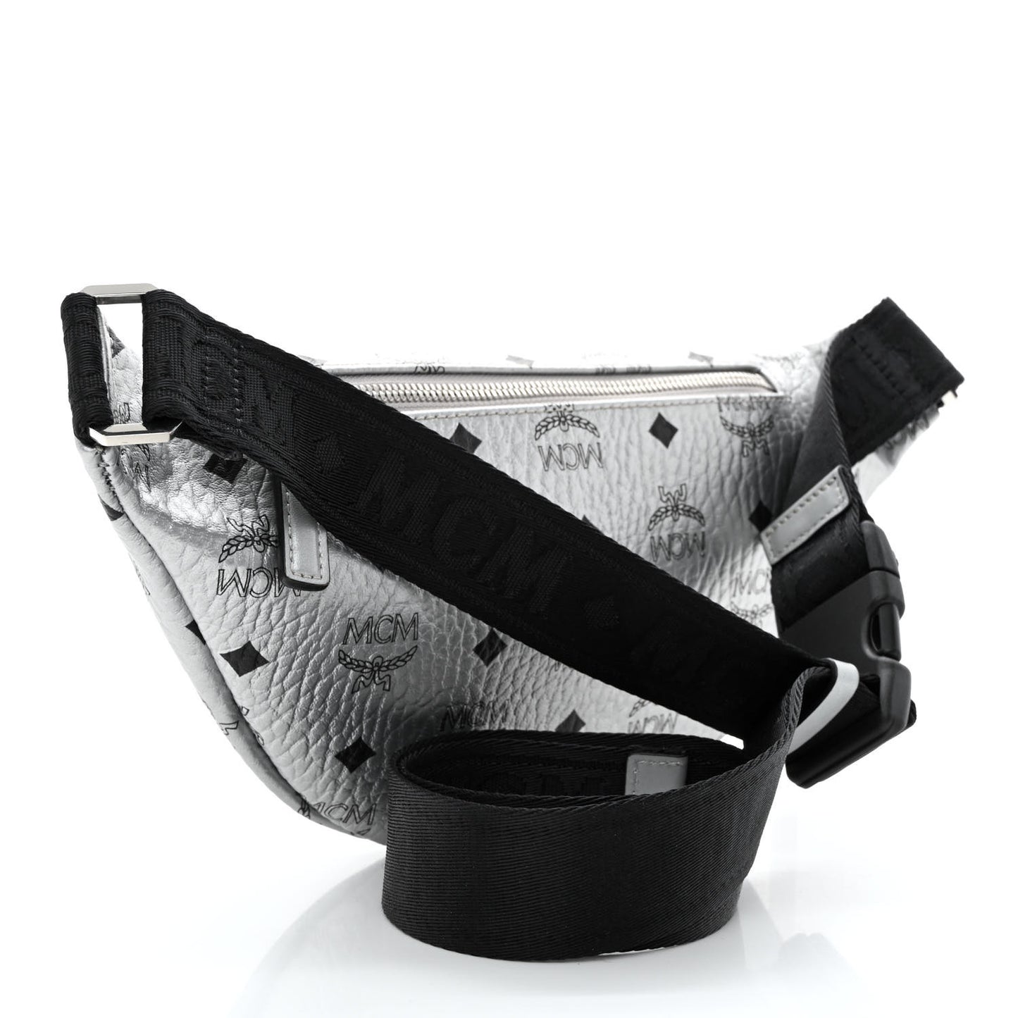 Metallic Visetos Stark Belt Bag Silver