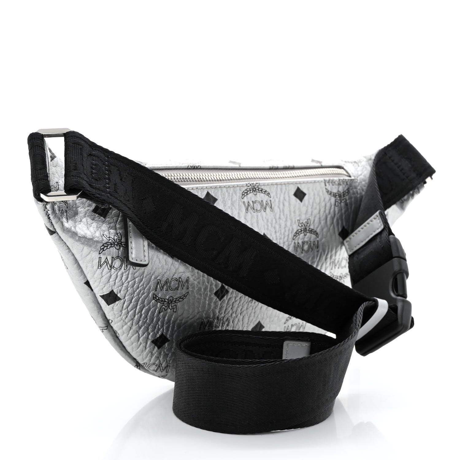 MCM Metallic Visetos Stark Belt Bag Silver 3 of 10