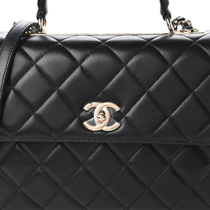 Chanel Lambskin Quilted Medium Trendy CC Flap Dual Handle Bag Black 10 of 10