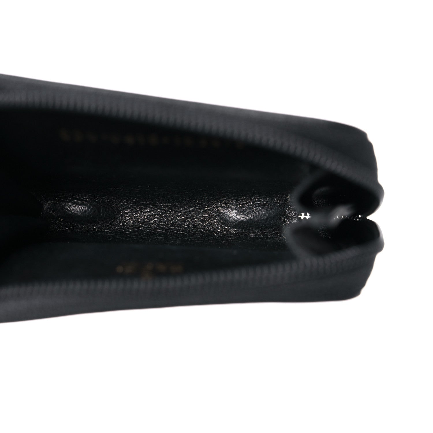 Gucci Calfskin Logo Embossed Zip Around Coin Wallet Black 5 of 11