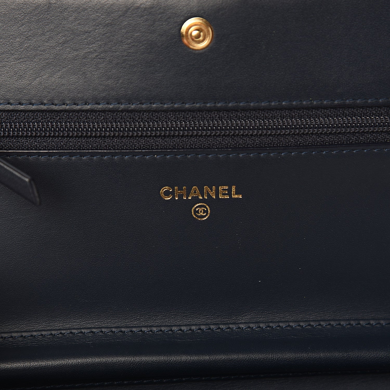 Chanel Caviar Quilted Boy Wallet On Chain WOC Navy 5 of 11