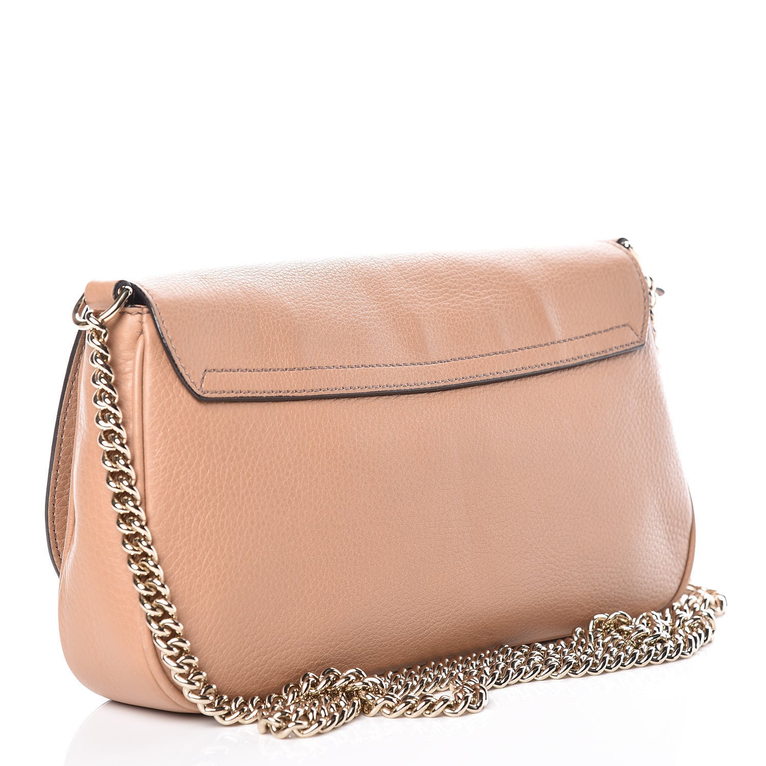 Gucci Pebbled Calfskin Medium Soho Flap Crossbody Camelia 3 of 15
