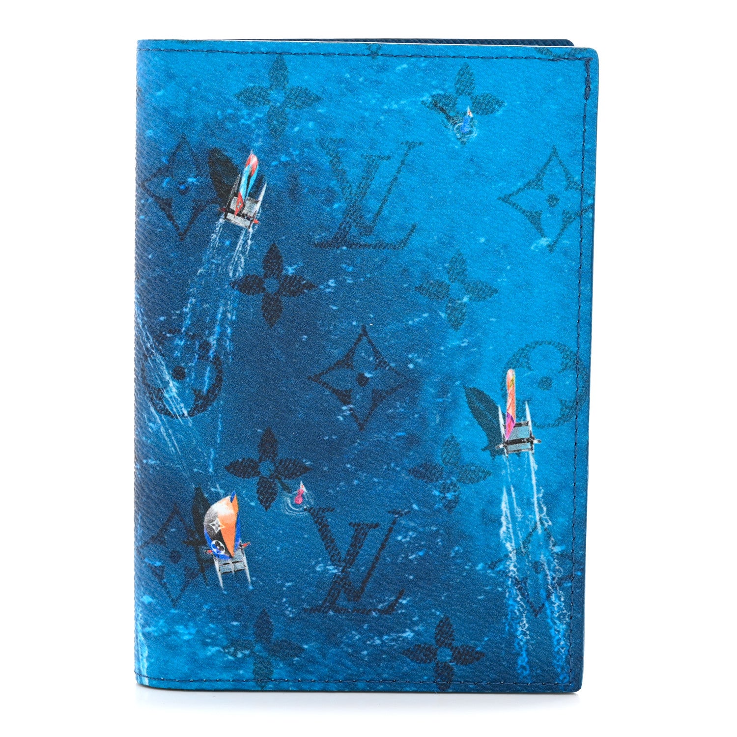 Louis Vuitton Monogram Sports & Leisure Passport Cover Catamaran Navy Blue 1 of 6