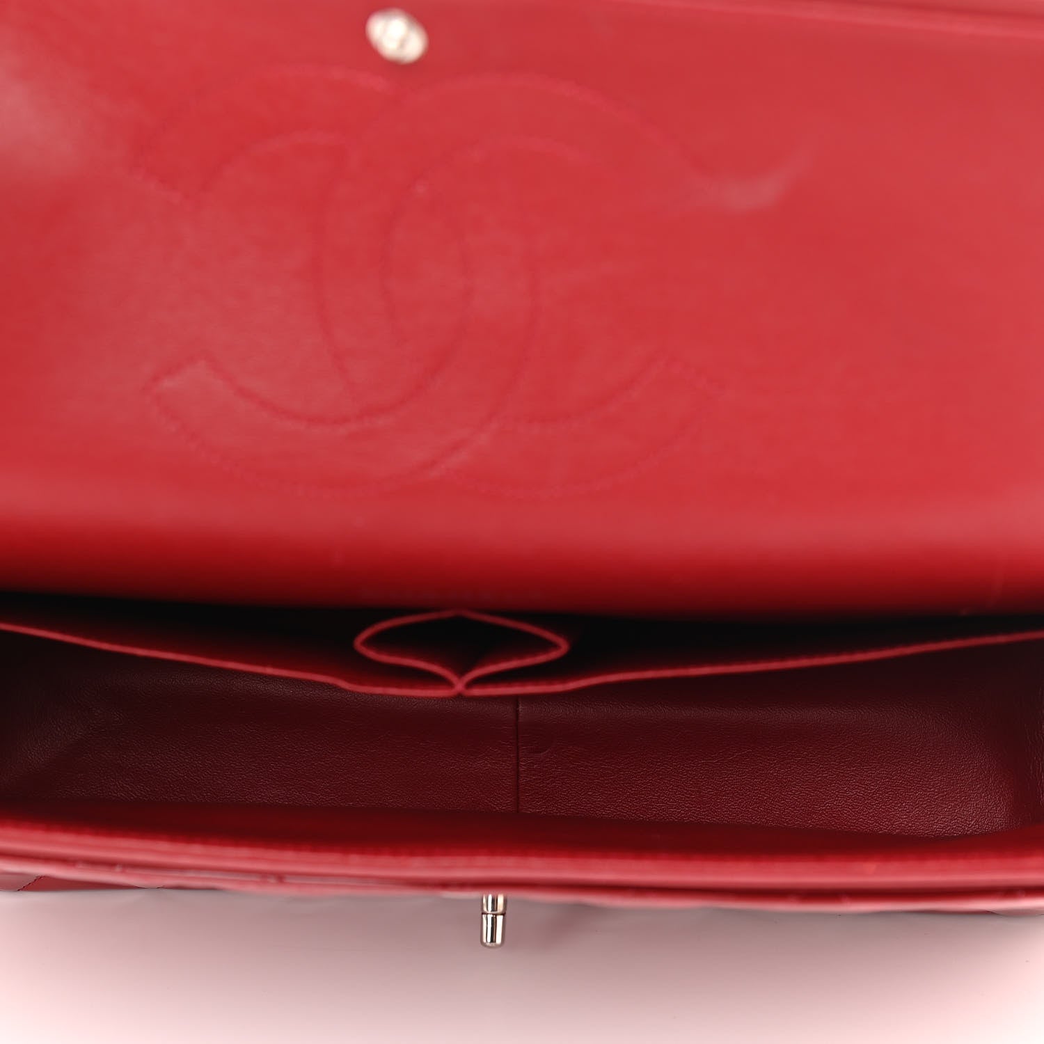 Chanel Patent Quilted Maxi Double Flap Red 5 of 11