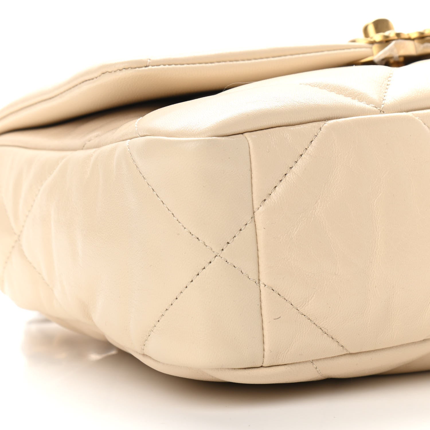 Chanel Goatskin Quilted Medium Chanel 19 Flap Beige 9 of 11