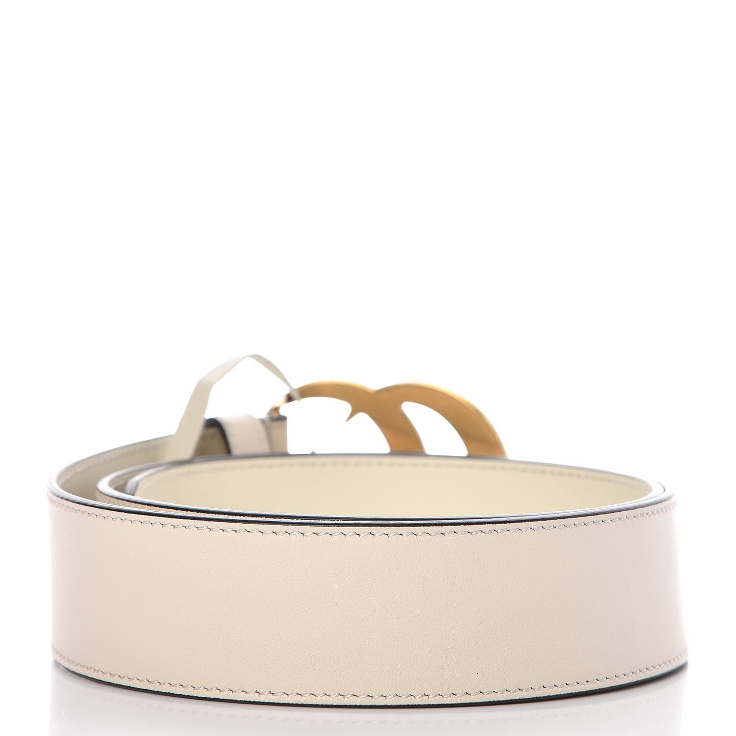 Calfskin Double G 40mm Belt 85 34 Mystic White