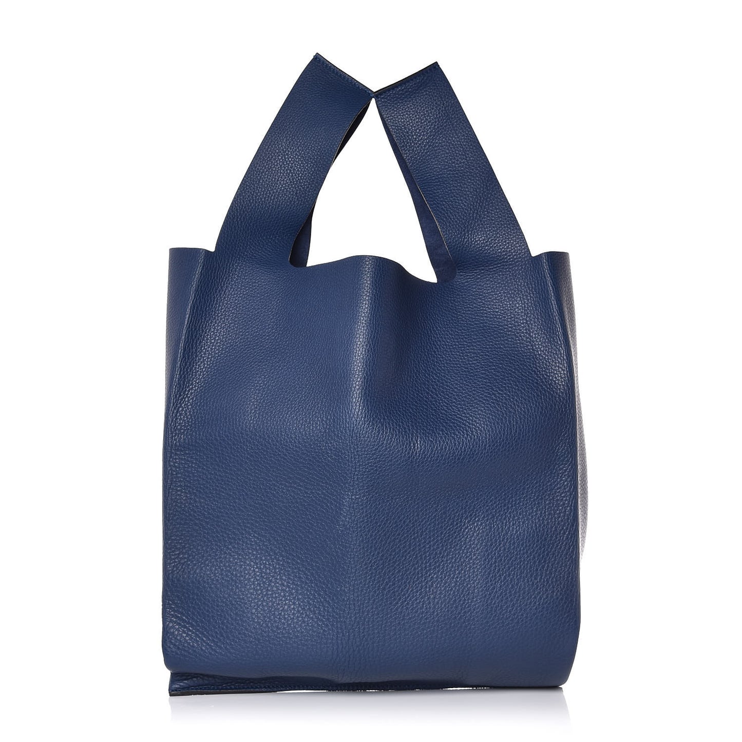 Alce Printed Calfskin Shopping Tote Blue