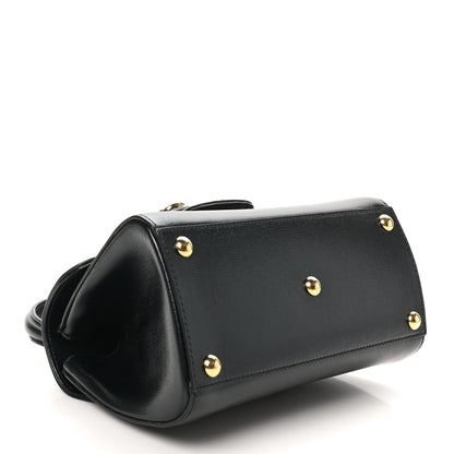 Gucci Glazed Textured Calfskin Mini Horsebit 1955 Top Handle Flap Bag Black 4 of 10