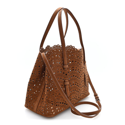 Alaia Nubuck Vienne Wave Mina 25 Bag Terre d'Ombre 4 of 10