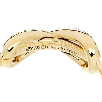 Tiffany 18K Yellow Gold Diamond Infinity Ring 49 5 4 of 4