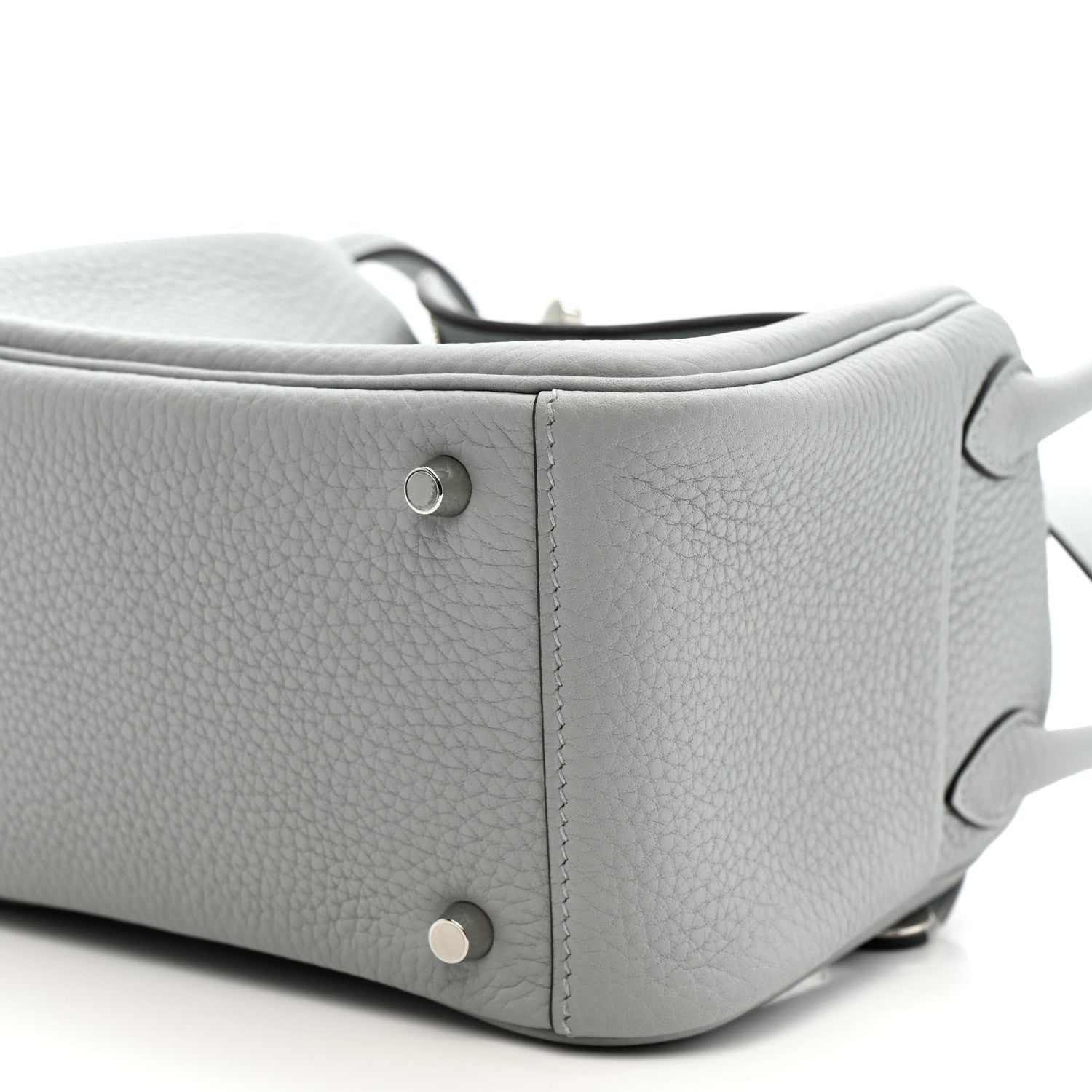 Hermes Taurillon Clemence Mini Lindy 20 Bleu Pale 10 of 11