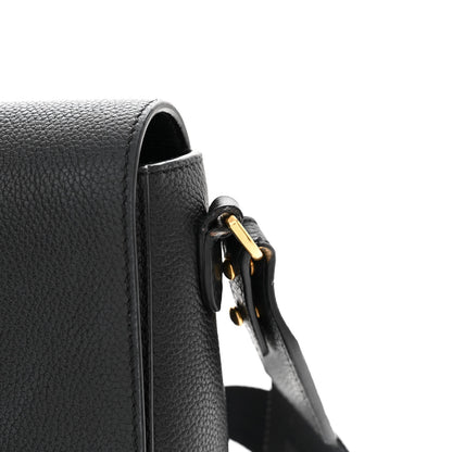 Burberry Grainy Calfskin Vintage Check Note Crossbody Bag Black 13 of 15