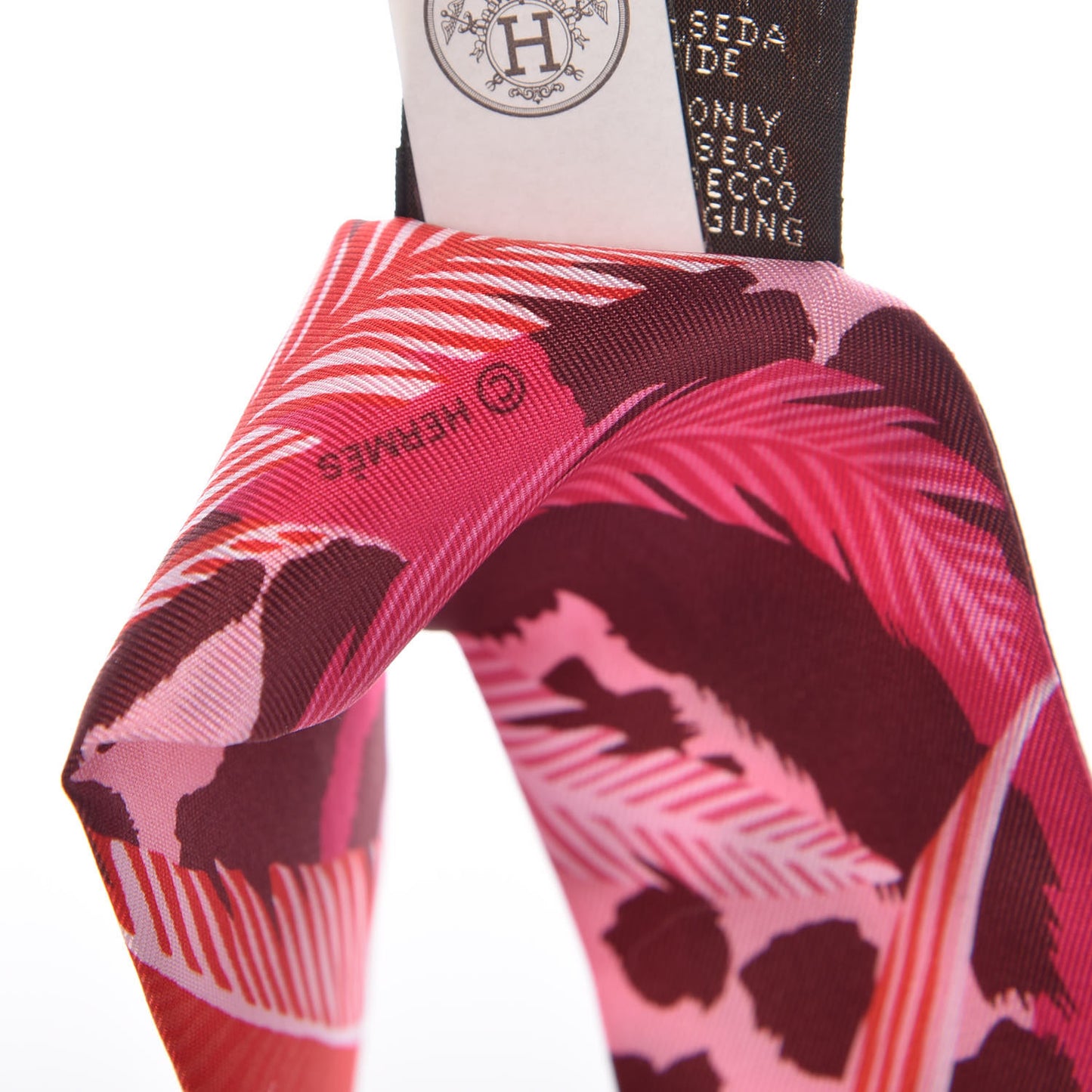 Silk Jaguar Quetzal Twilly Fuchsia Rose Bordeaux