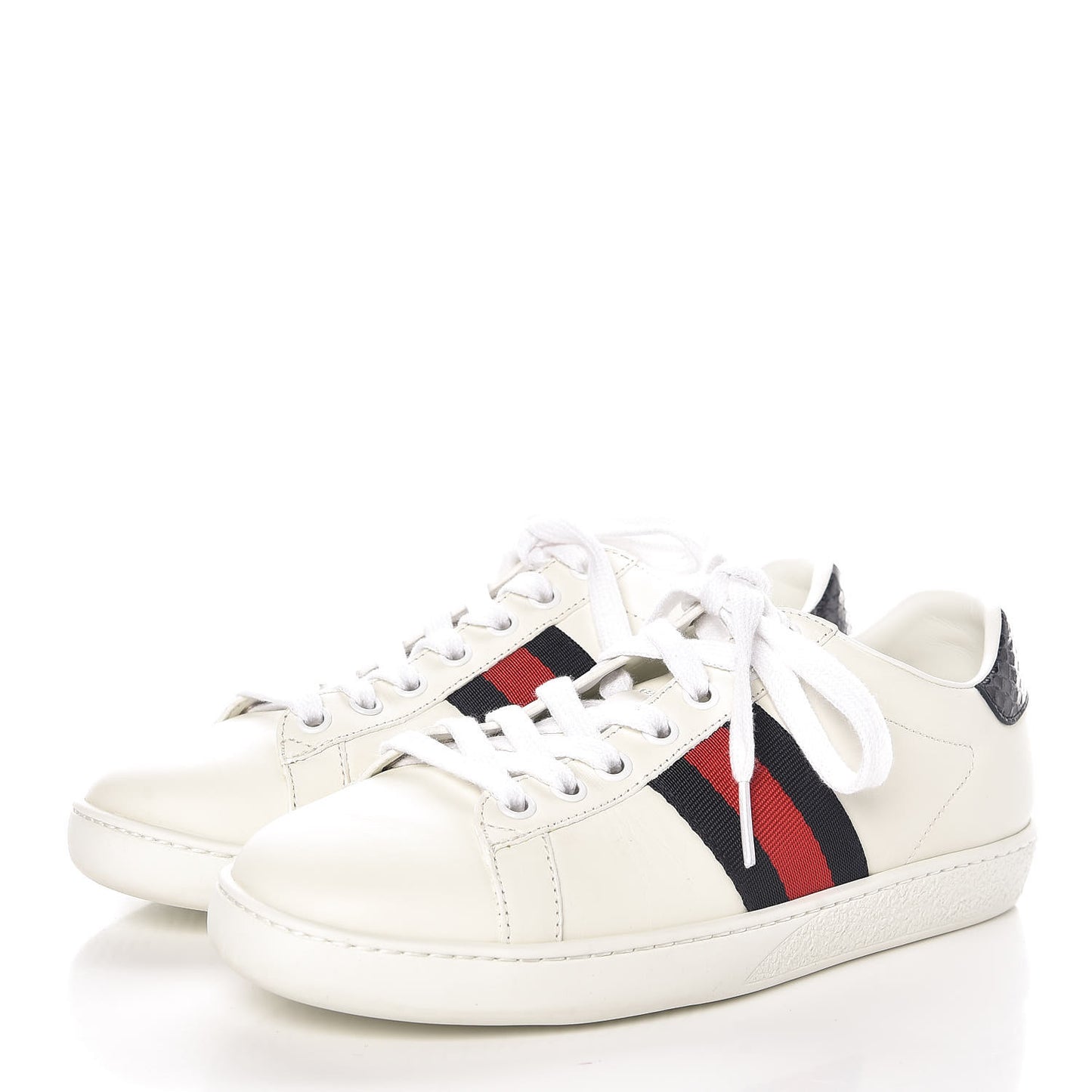Calfskin Ayers Web Womens Ace Sneakers 35.5 White Blue