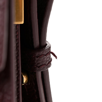 Saint Laurent Grain de Poudre Medium Classic Monogram Cassandra Top Handle Rouge Legion 12 of 12