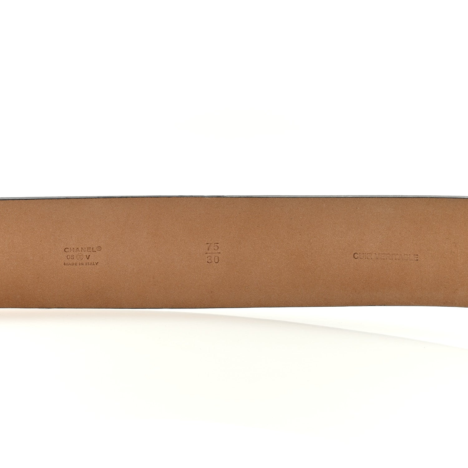 Chanel Calfskin CC Belt 75 30 Black 3 of 4