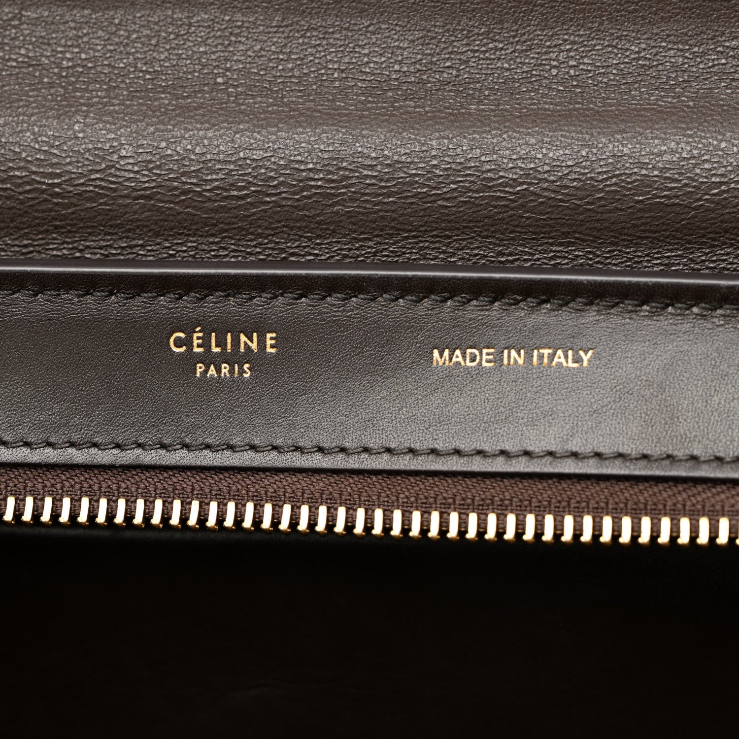 Celine Sleek Calfskin Small Tri-Color Trapeze Moss Green 5 of 11