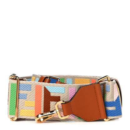 Fendi Canvas Calfskin FF 1974 Adjustable Strap You Multicolor Cuoio 2 of 9