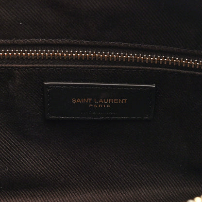 Saint Laurent Canvas Smooth Calfskin Le Monogramme Crossbody Bag Chestnut 6 of 9