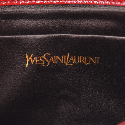 Saint Laurent Textured Patent Small Belle De Jour Clutch Red 5 of 11