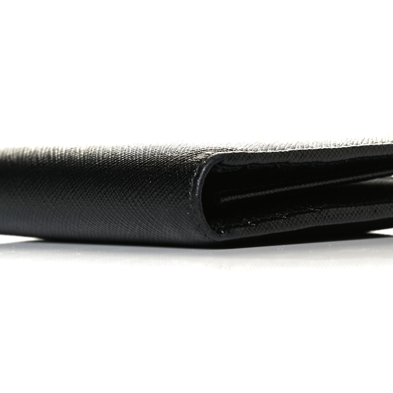 Prada Saffiano Zip Top Compact Wallet Black 10 of 12