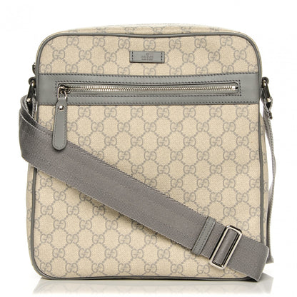 Gucci GG Plus Monogram Medium Messenger Bag Ecru Grigio 1 of 7