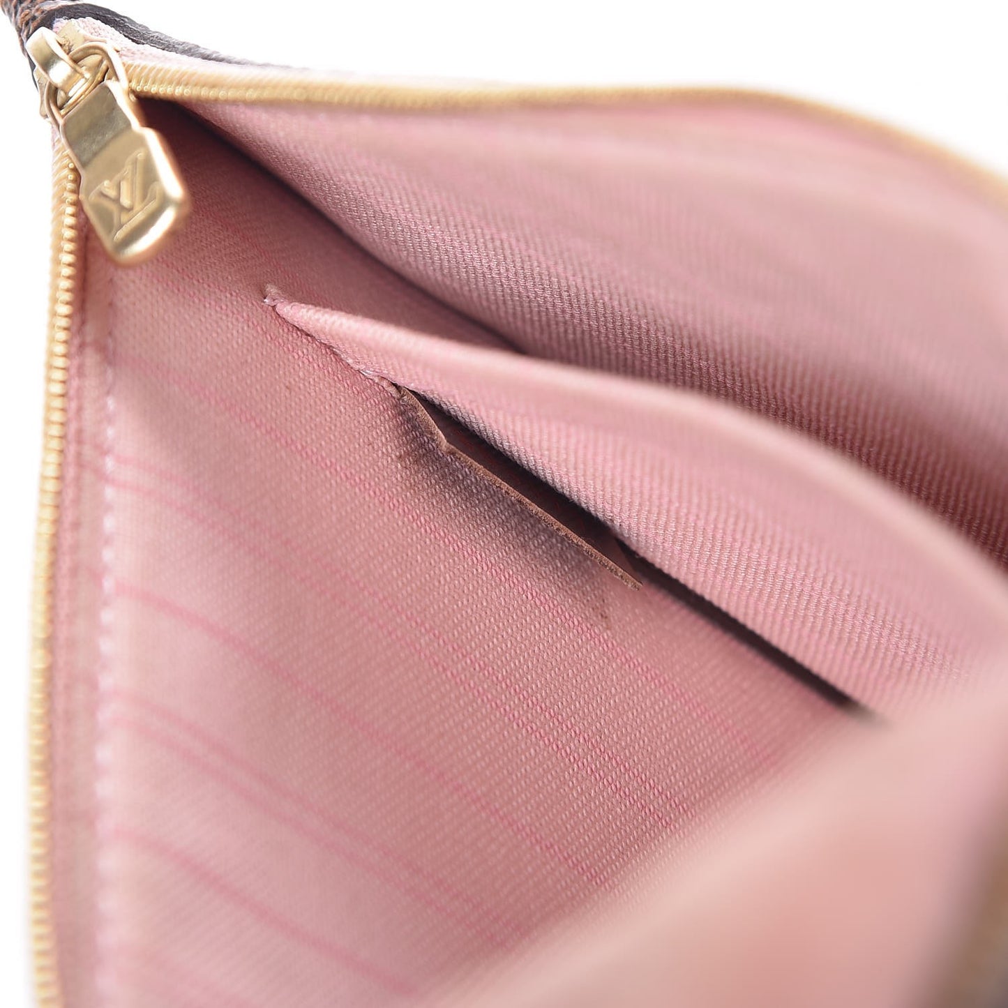 Damier Ebene Neverfull MM GM Pochette Rose Ballerine