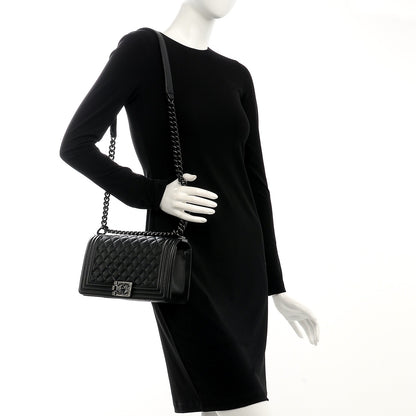 Chanel Caviar Quilted Medium Boy Flap So Black 2 of 7