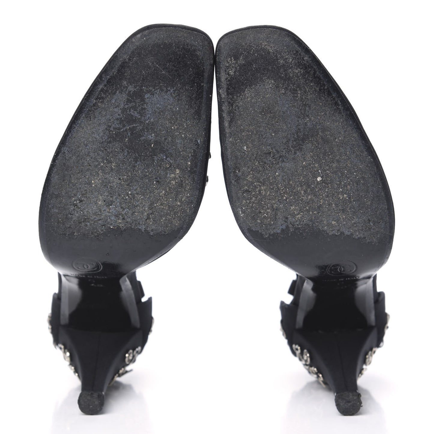 Satin Embellished Pumps 40 Black