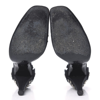 Chanel Satin Embellished Pumps 40 Black 5 of 9