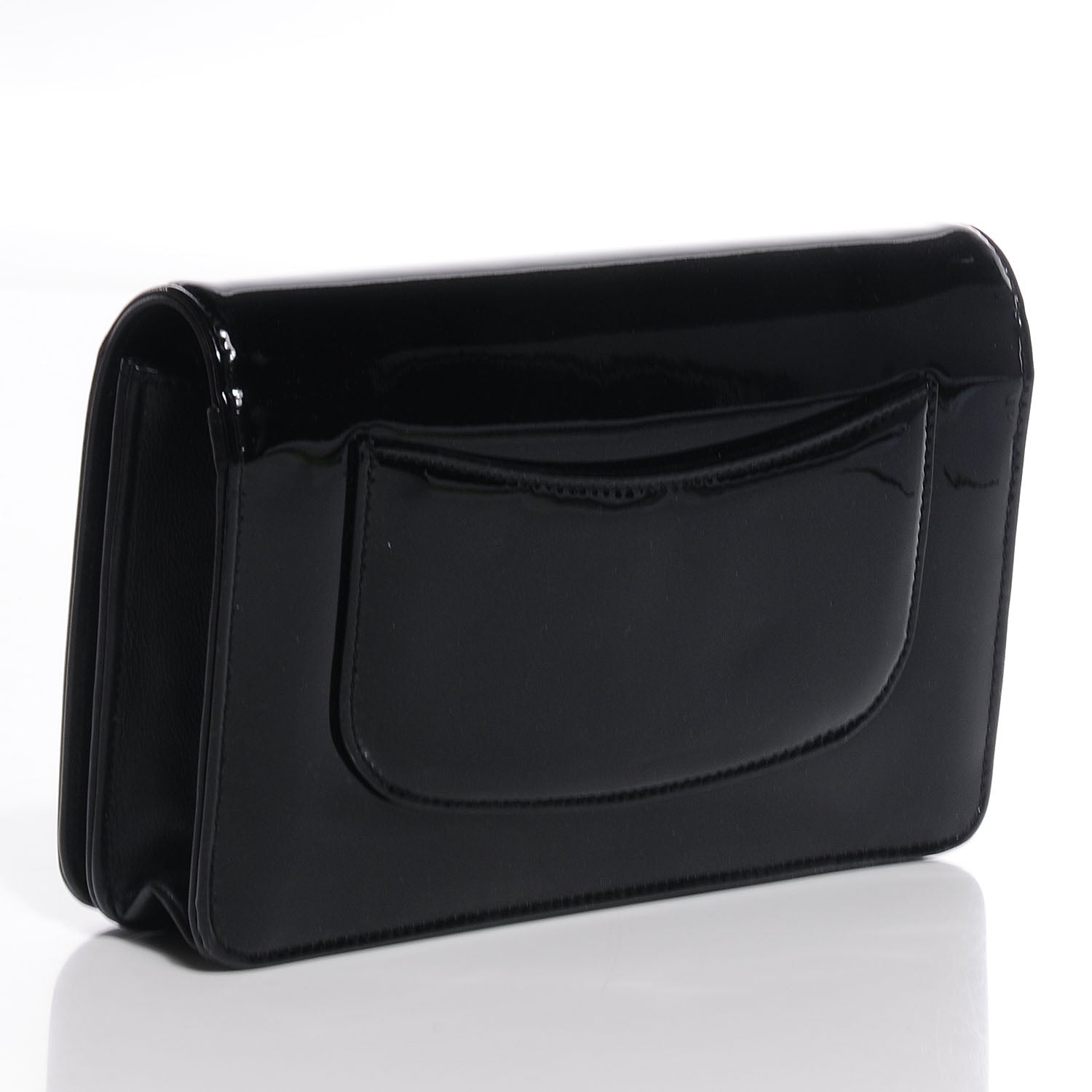 Chanel Patent Strass Wallet On Chain WOC Black 3 of 9