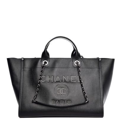 Chanel Caviar Medium Studded Deauville Tote Black 1 of 9