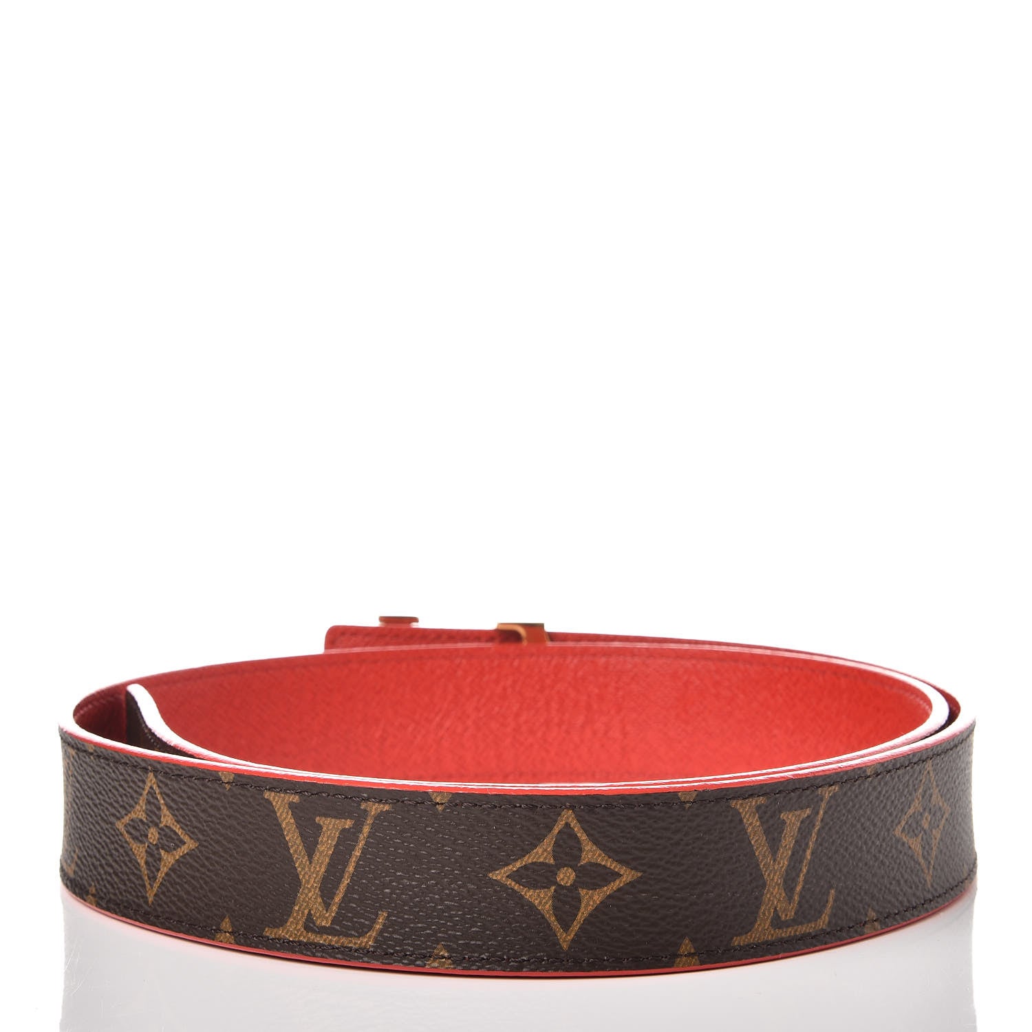 Louis Vuitton Monogram LV Initiales Reversible Belt 80 32 Red 3 of 7