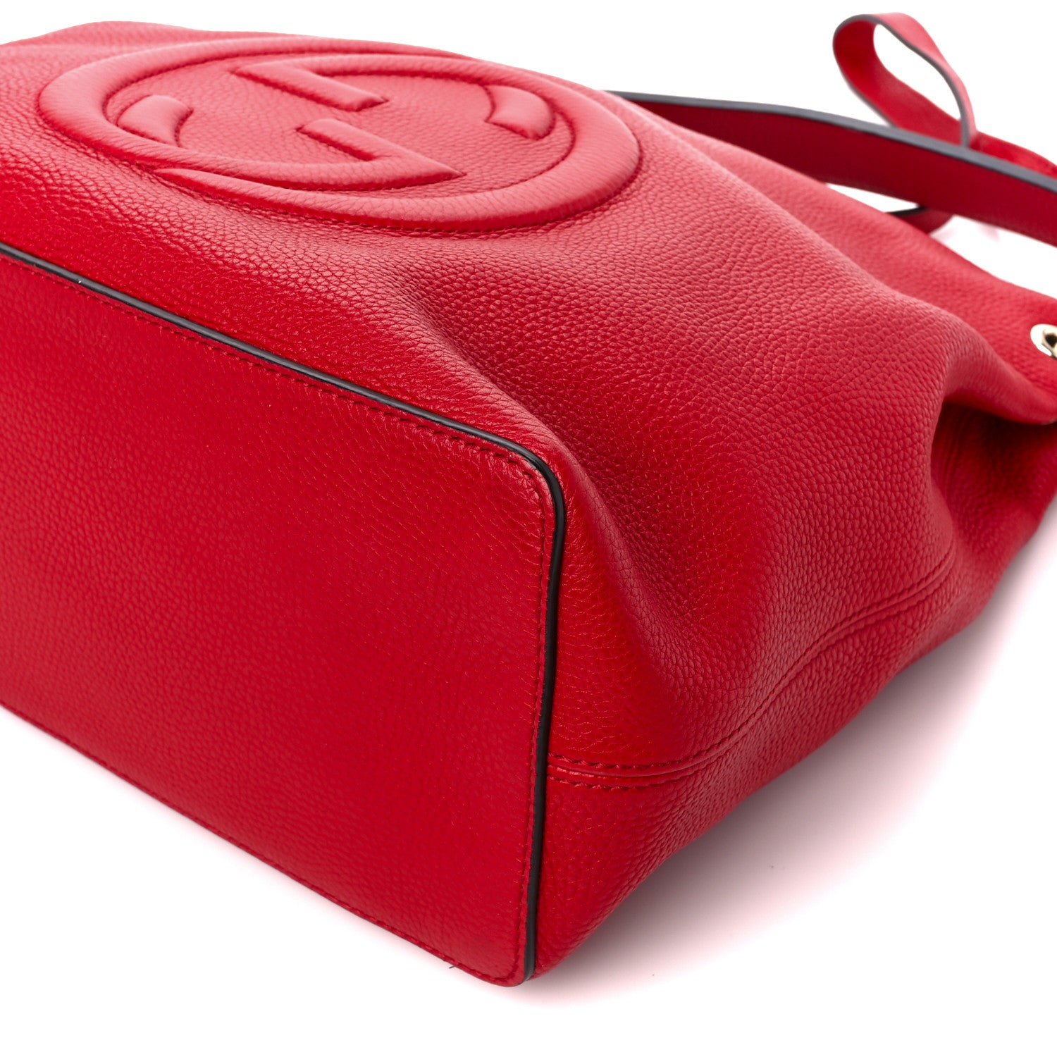Gucci Pebbled Calfskin Large Soho Hobo Tabasco Red 11 of 11
