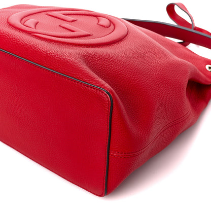 Gucci Pebbled Calfskin Large Soho Hobo Tabasco Red 11 of 11