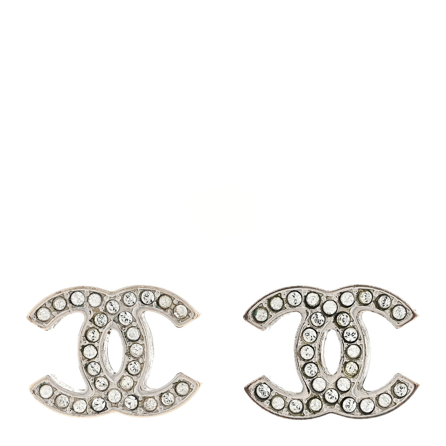 Crystal Mini Timeless CC Earrings Silver