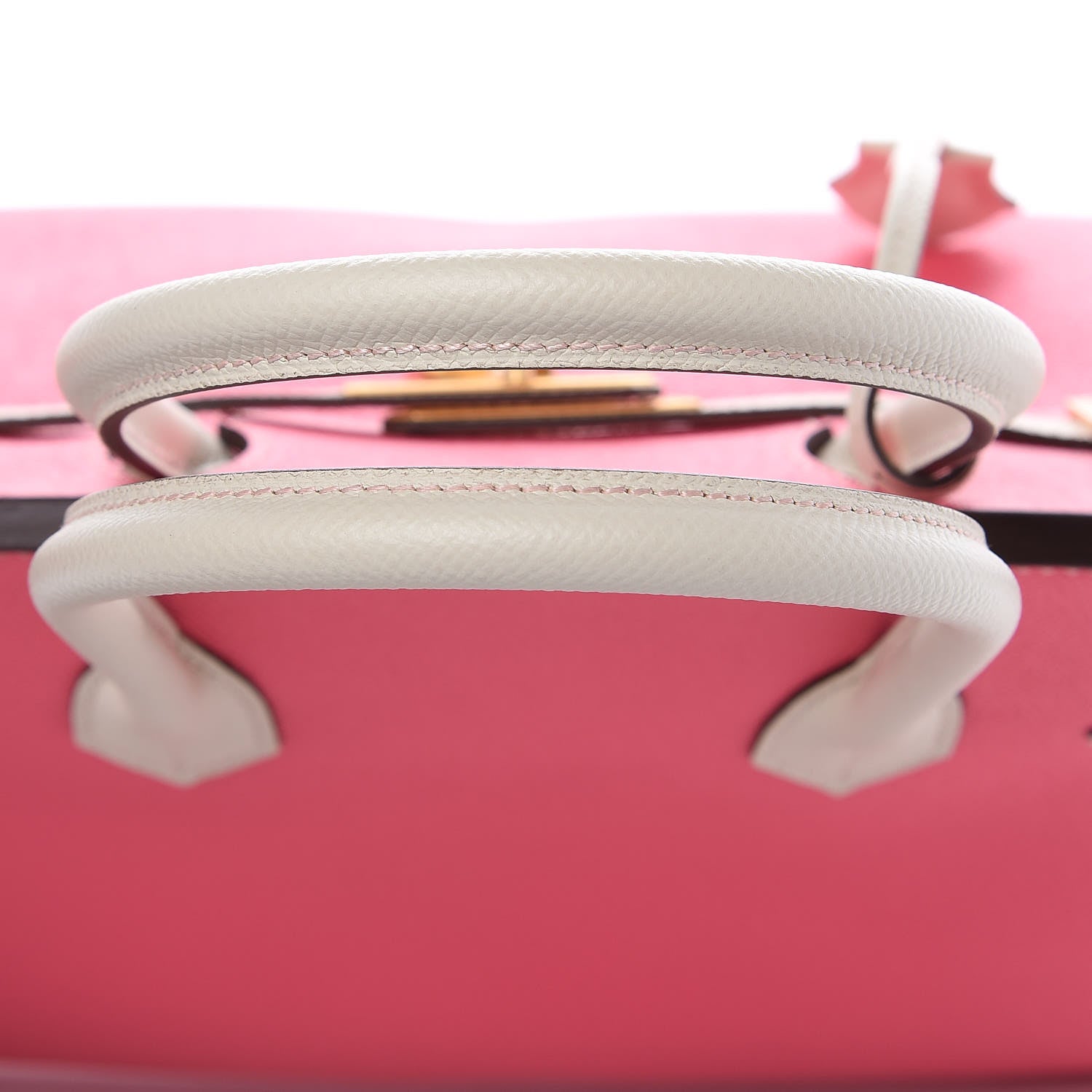 Hermes Epsom Horseshoe Birkin 30 Rose Azalee Craie 29 of 34