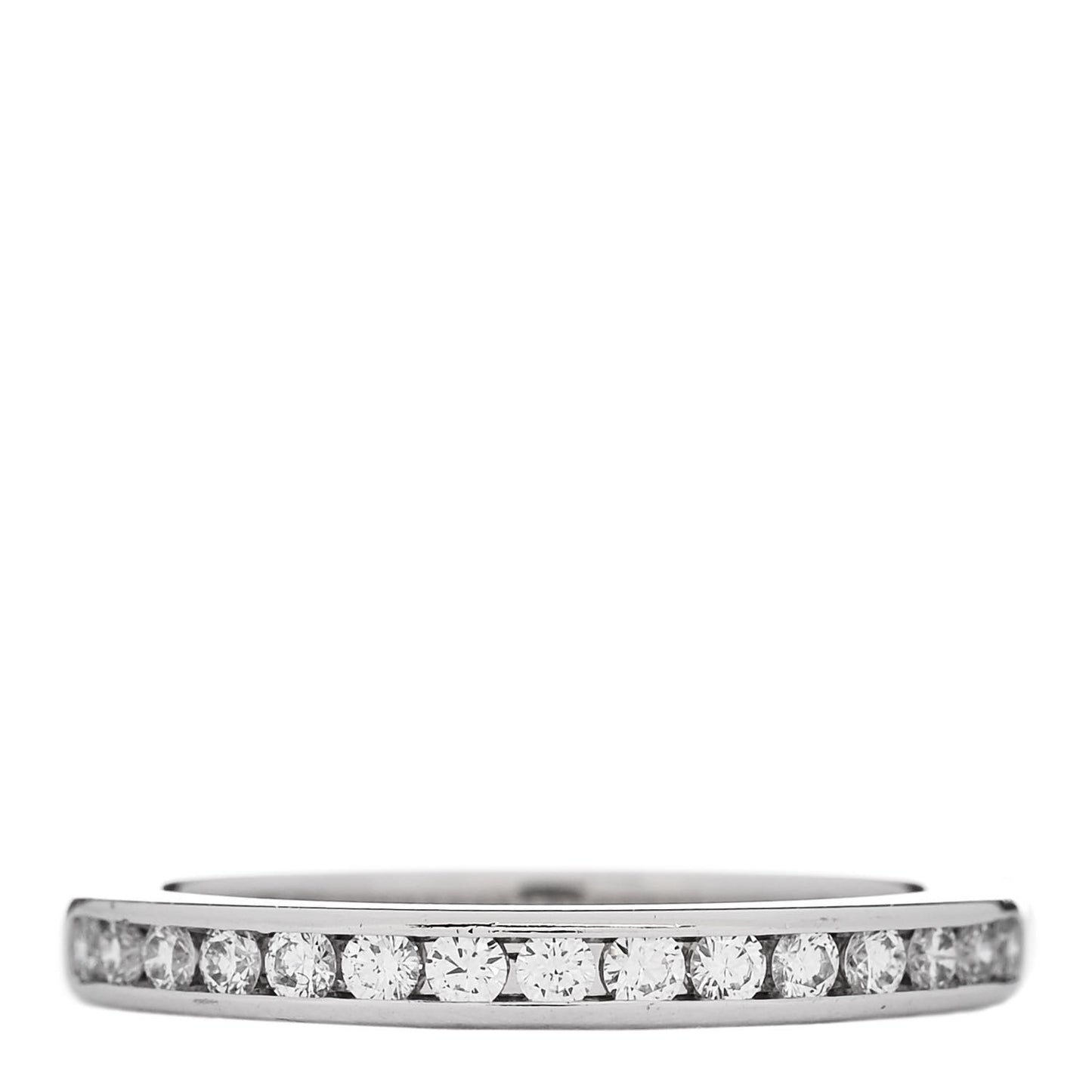 Platinum Diamond .25ctw Half Circle Wedding Band Ring 52 6