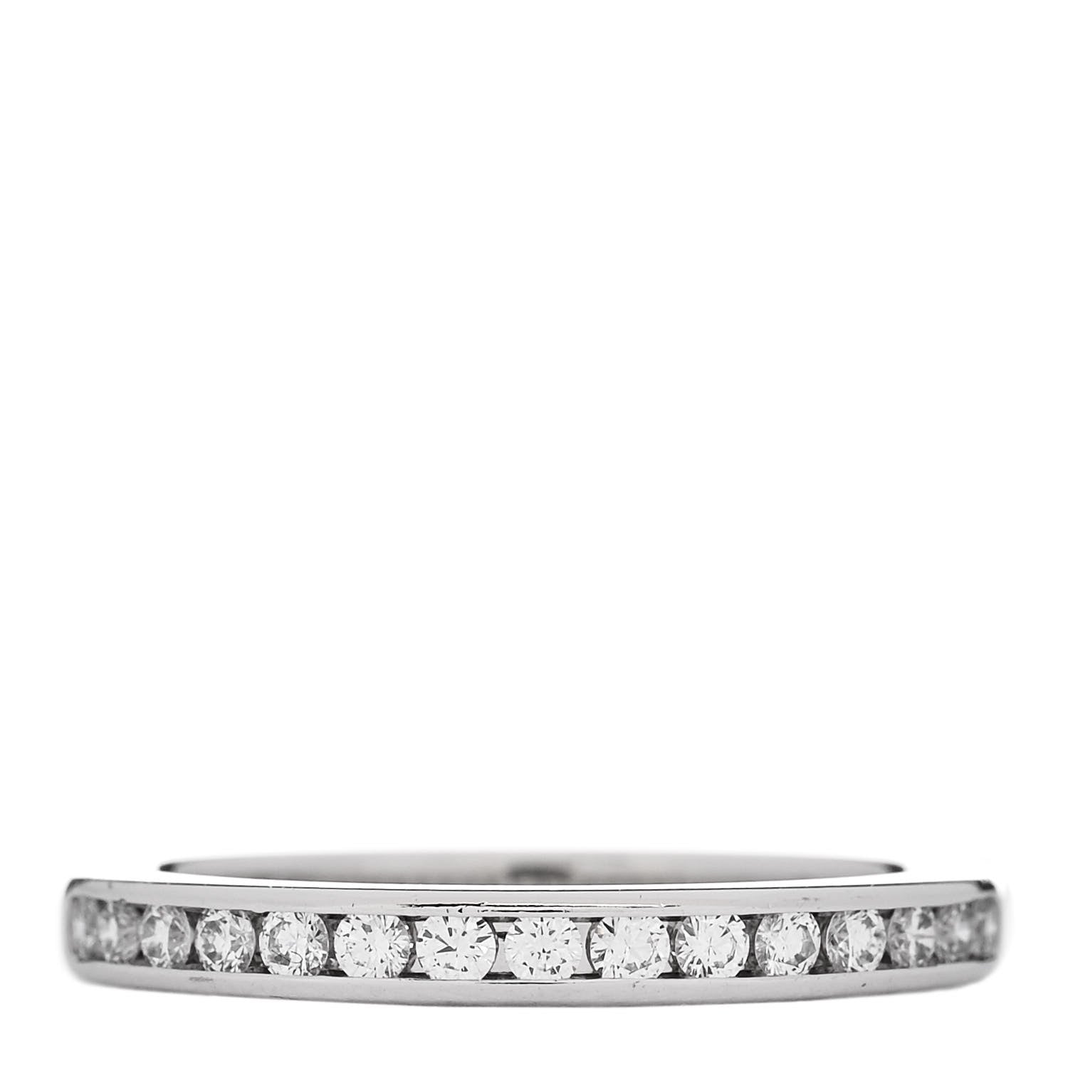 Tiffany Platinum Diamond .25ctw Half Circle Wedding Band Ring 52 6 1 of 6