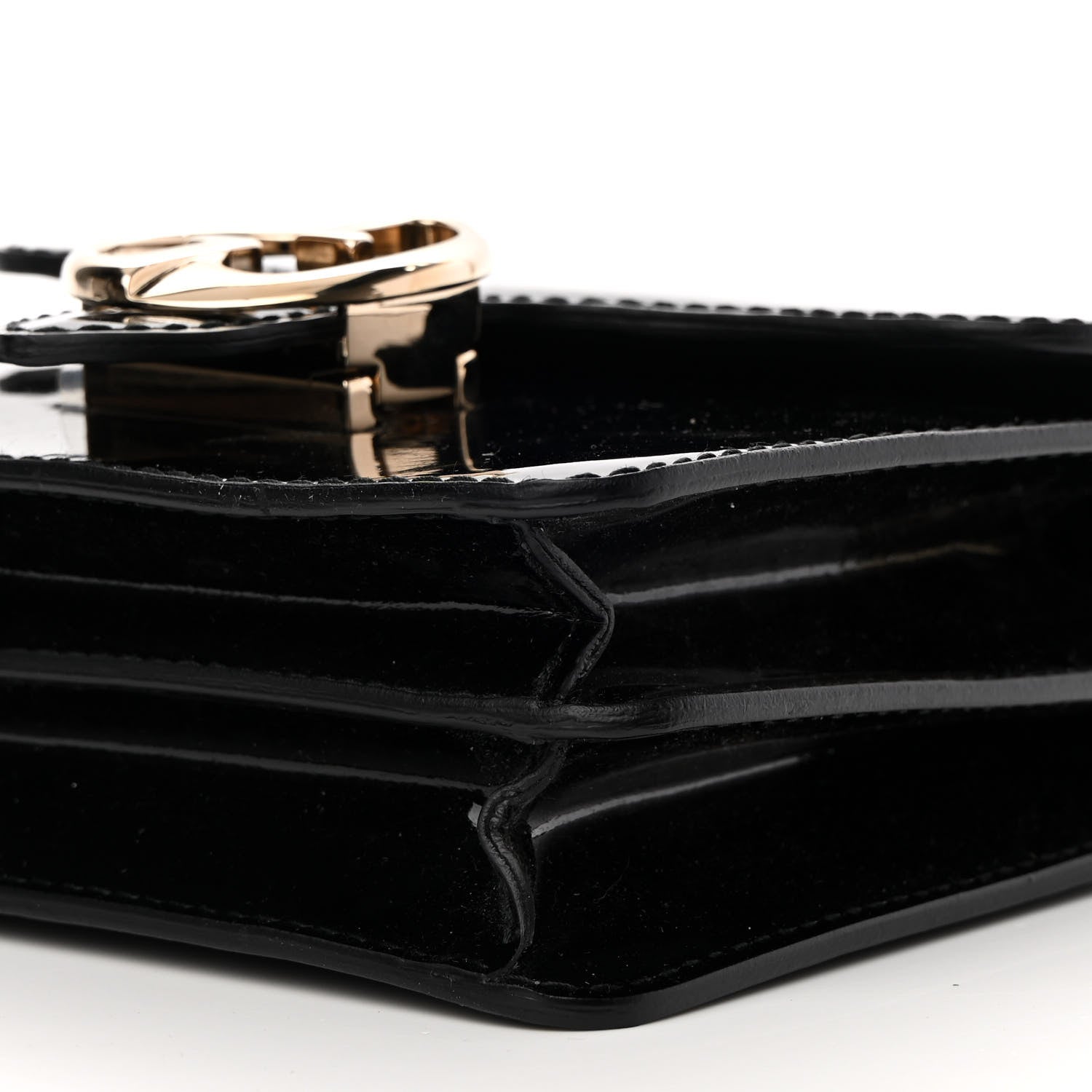 Gucci Patent 1973 Flap Bag Black 10 of 12