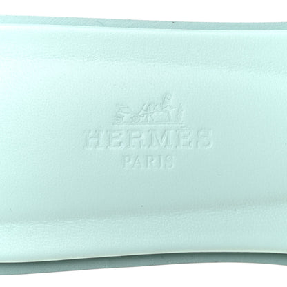Hermes Epsom Oran Sandals 37 Vert Embrun 8 of 9