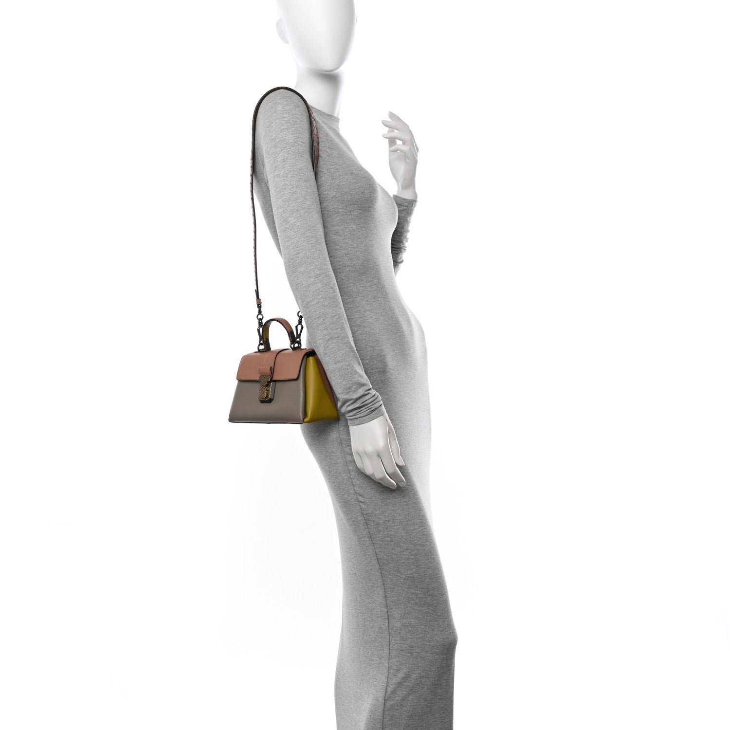Bottega Veneta Nappa Multicolor Mini Piazza Bag Limestone 2 of 12